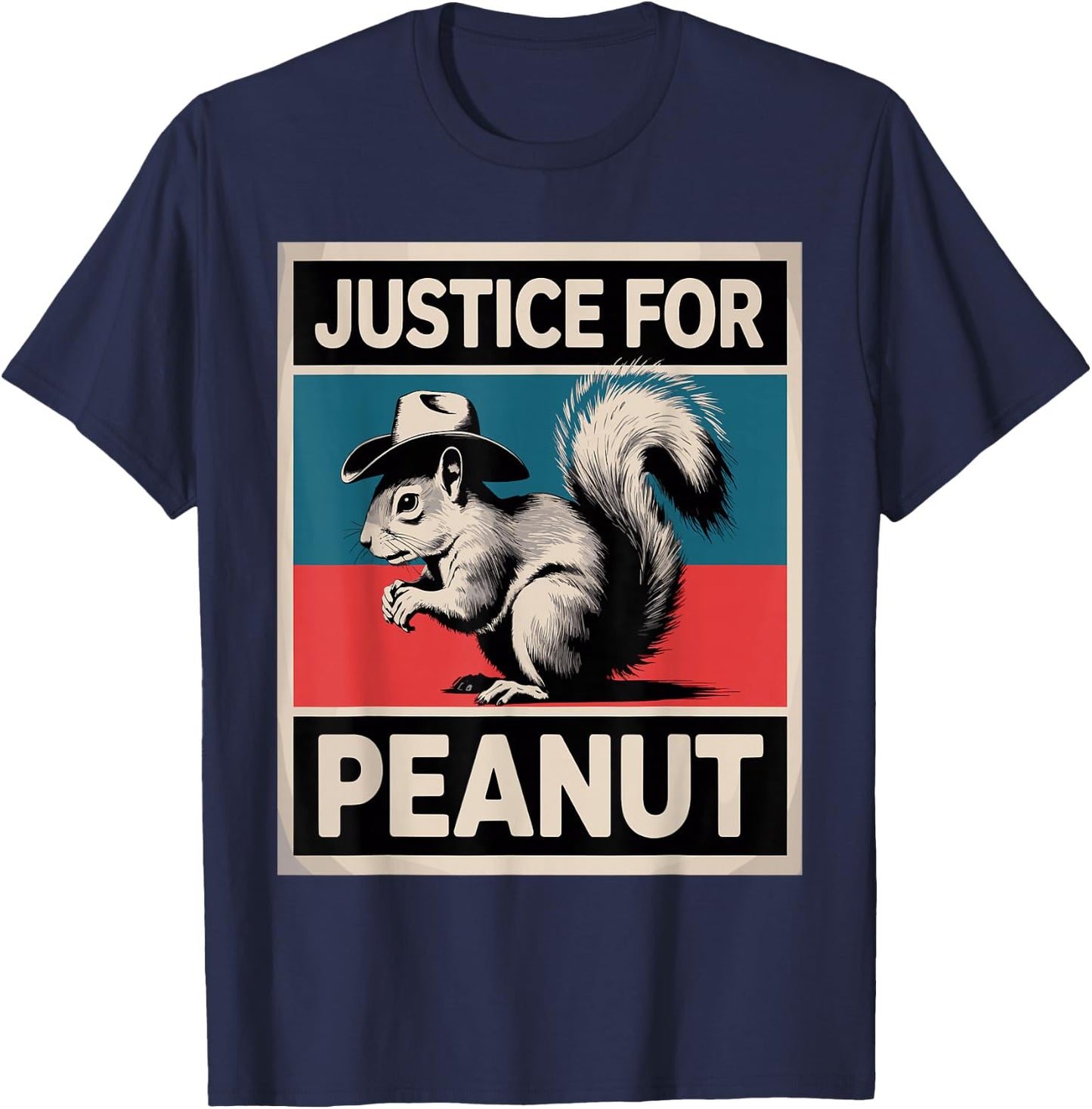 Justice for Peanut The Squirrel - The Squirrel P-nut T-Shirt - T-Shirt | Navy