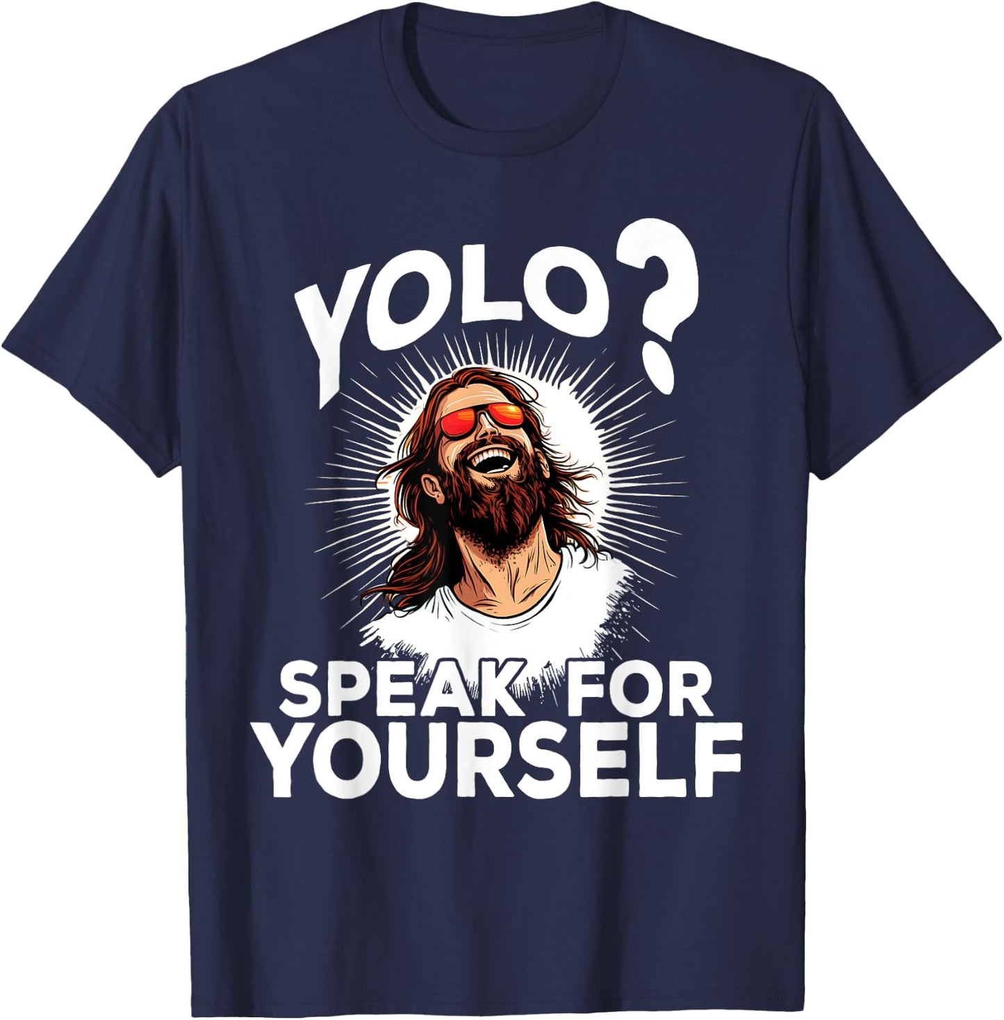 Jesus YOLO Meme Funny Christian Easter T-Shirt - T-Shirt | Navy