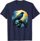 Captivating Raven Odin Myth Enshrouded in Nordic Lore T-Shirt - T-Shirt | Navy