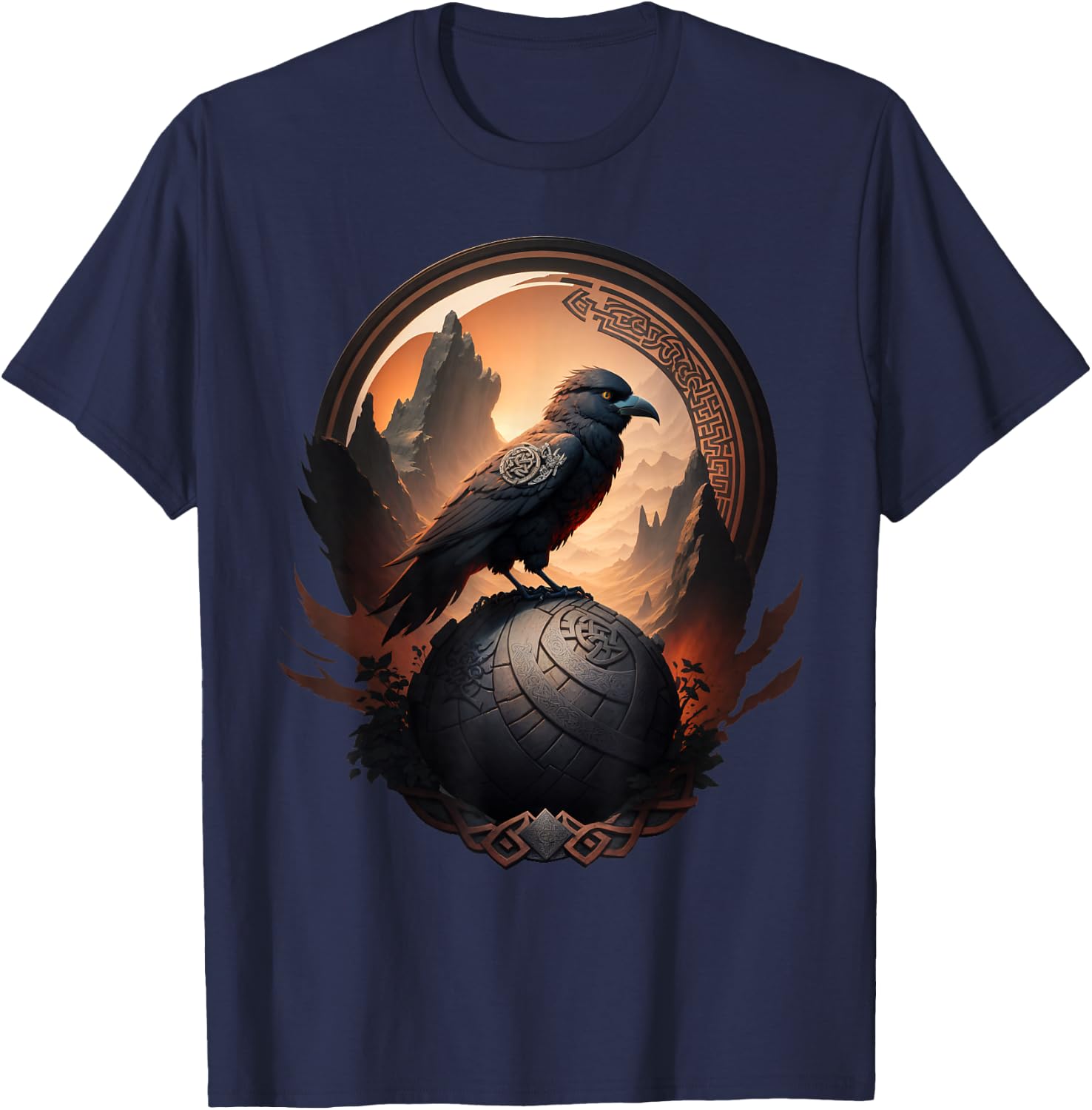 Odin Raven T-Shirt - T-Shirt | Navy