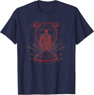 Black Widow Movie Red Guardian Soviet Style T-Shirt - T-Shirt | Navy