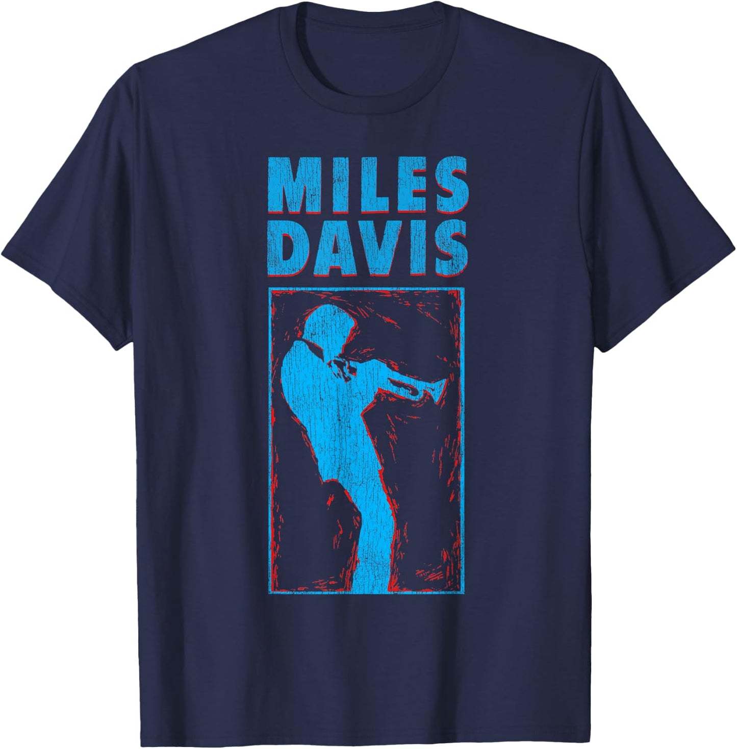 Official Miles Davis Jazz Icon Merch - Chronicle T-Shirt - T-Shirt | Navy