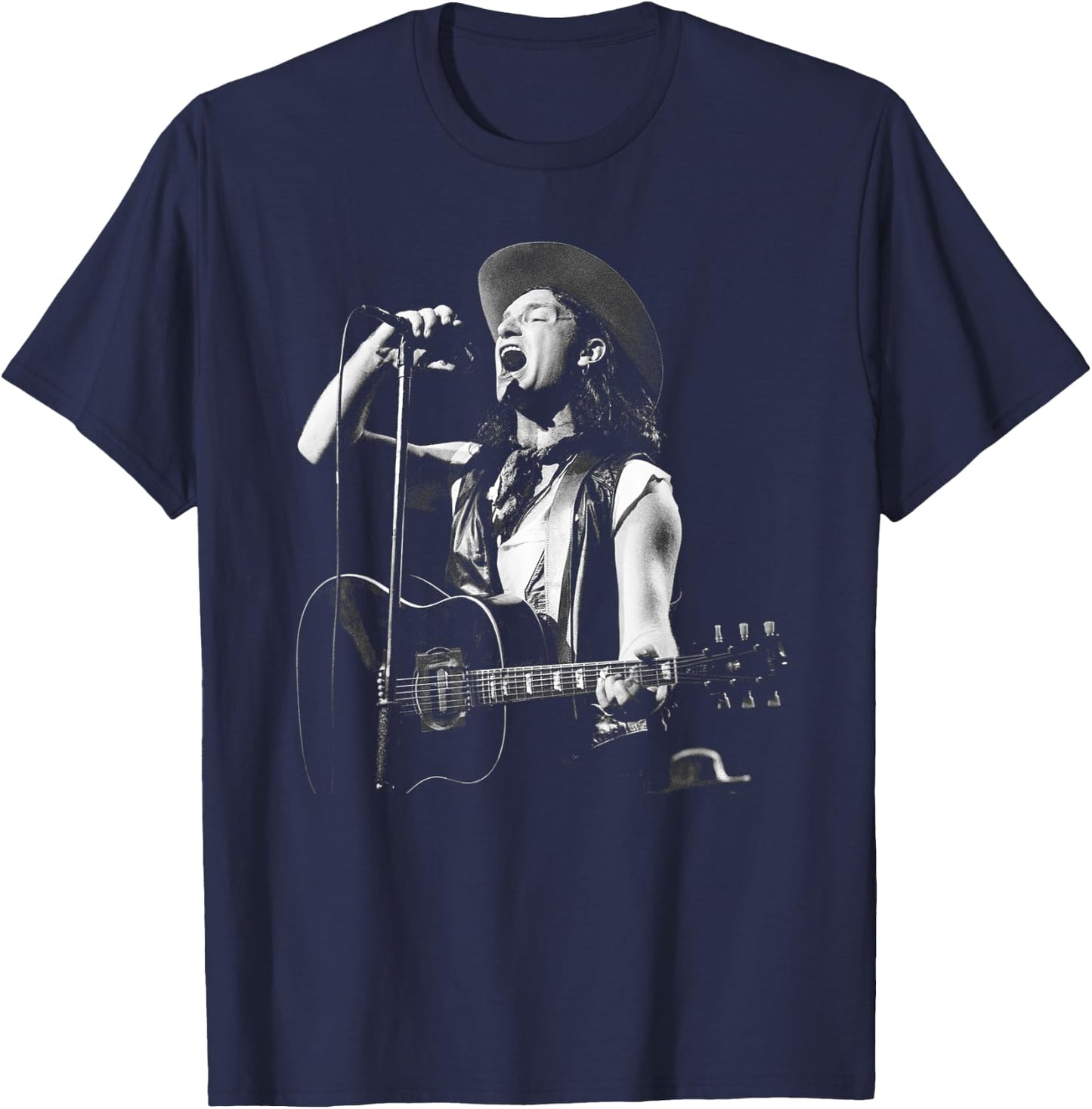 U2 Bono singt live im Birmingham NEC 1987 T-Shirt - T-Shirt | Navy