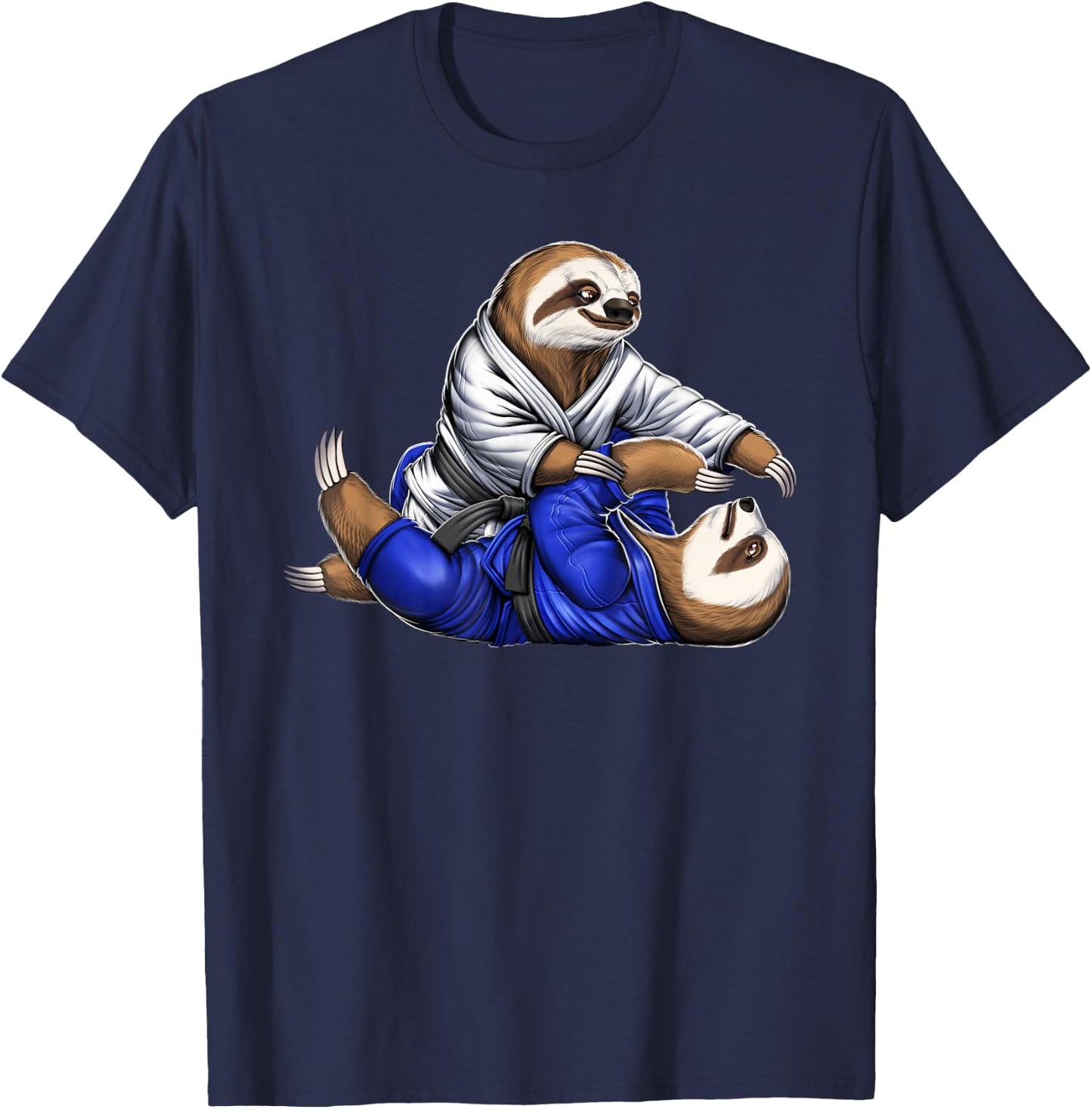 Sloth Brazilian Jiu Jitsu BJJ Grappling Judo Martial Arts T-Shirt - T-Shirt | Navy