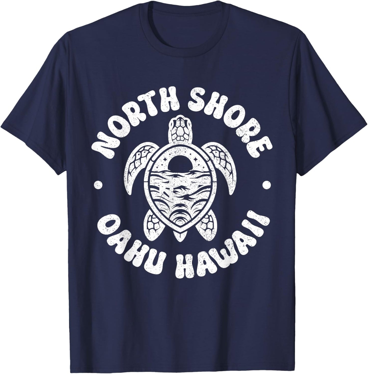 North Shore Oahu Hawaii Surf Sea Turtle Pride Beach Surfer T-Shirt - T-Shirt | Navy
