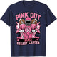 Pink Out Tackle Breast Cancer Awareness American Football T-Shirt - T-Shirt | Navy