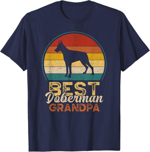 Best Doberman Grandpa, Father's Day, Grandfather T-Shirt - T-Shirt | Navy