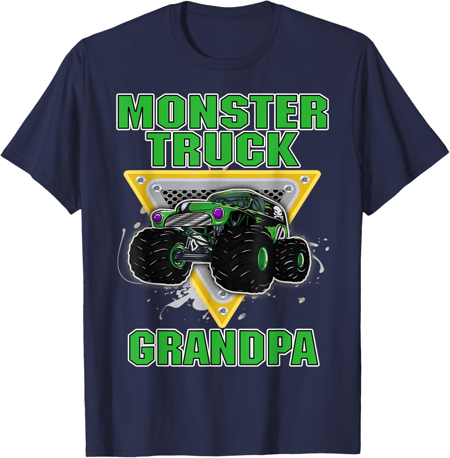 Monster Truck GRANDPA Grandfather Truck Lovers Truck Fans T-Shirt - T-Shirt | Navy