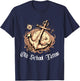 Old School Tattoo Vintage Tattoo Gift , Black, S T-Shirt - T-Shirt | Navy