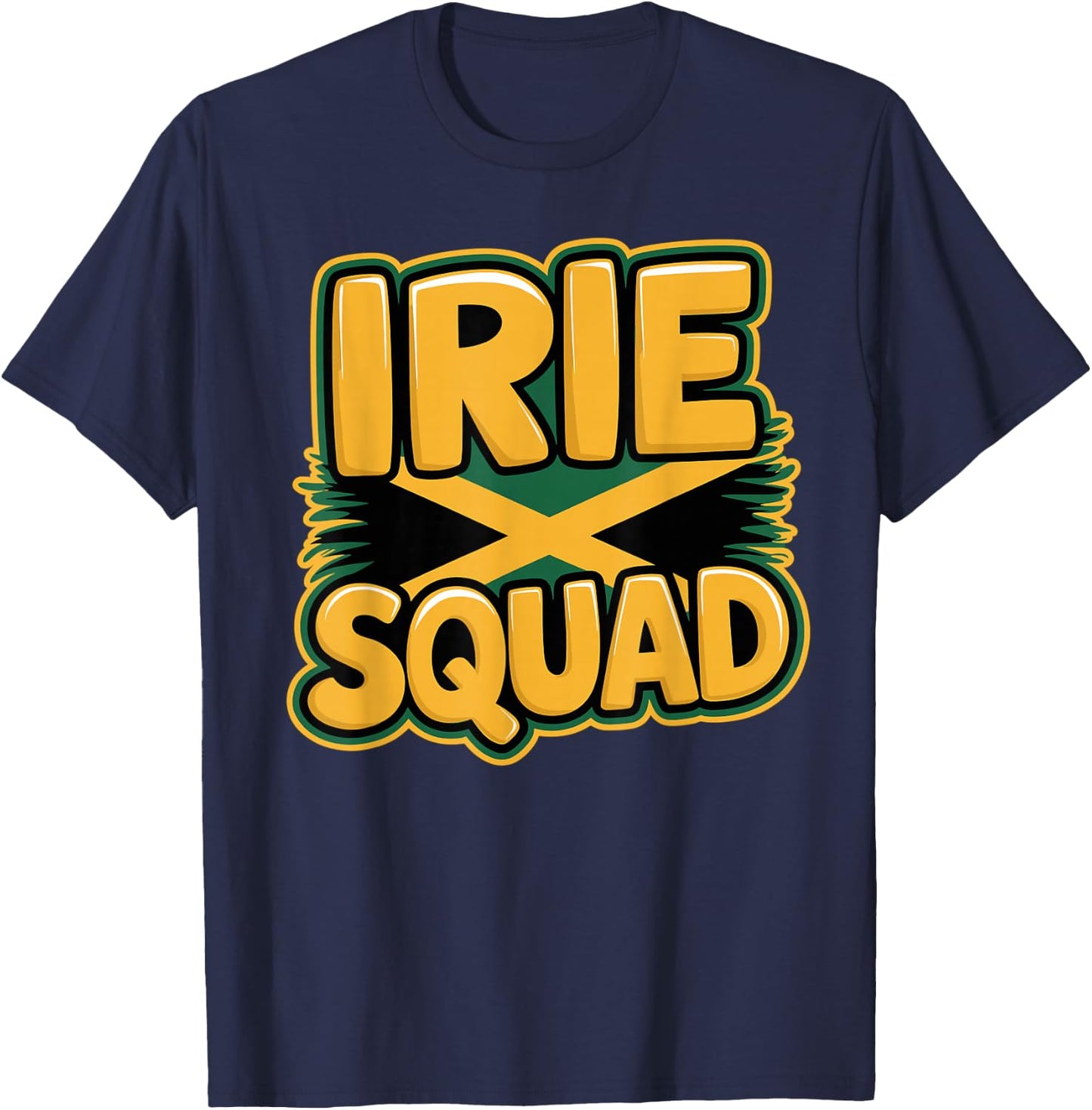 Irie Squad | Product for Jamaican Slang Products Jamaica T-Shirt - T-Shirt | Navy