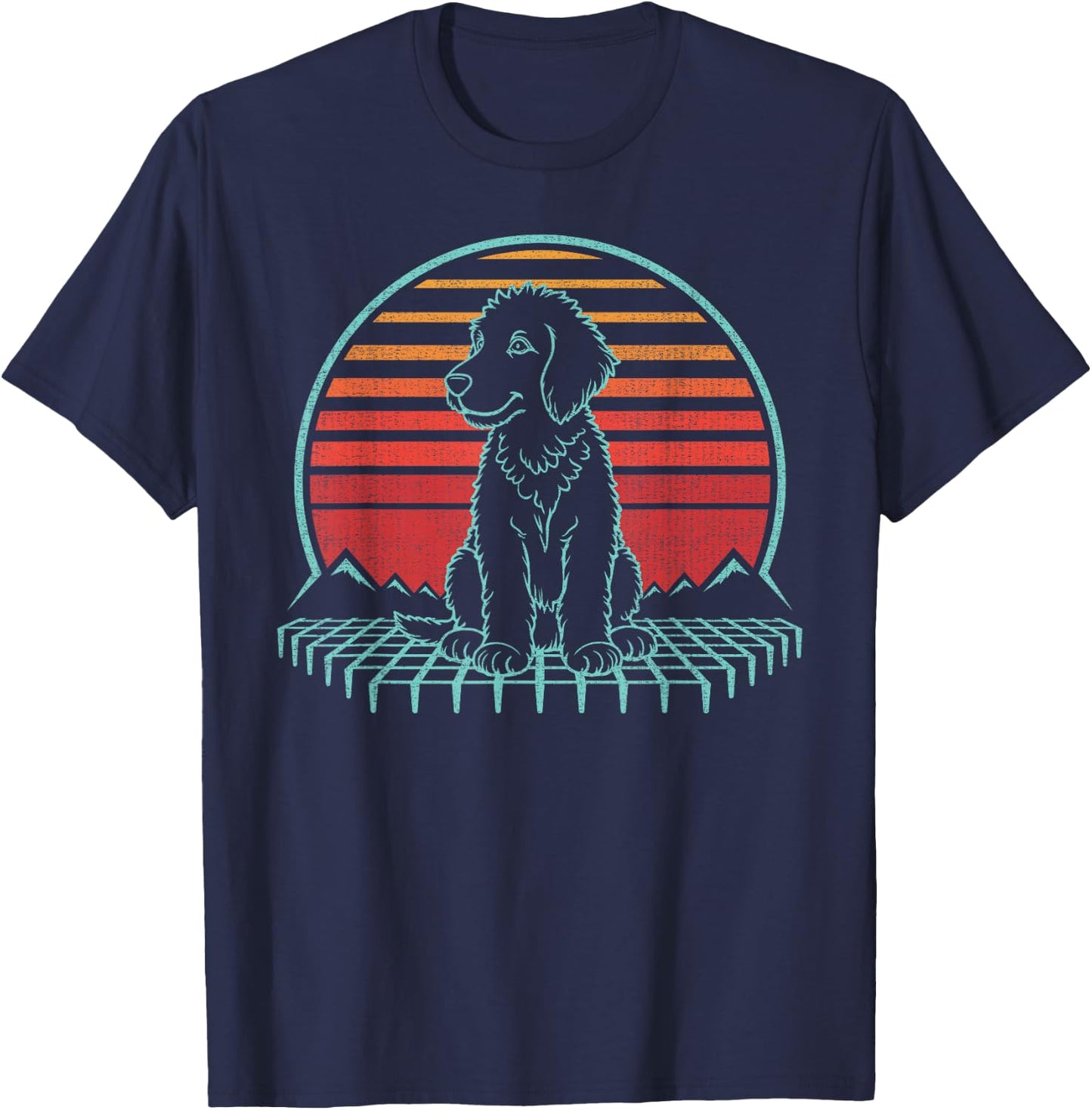 Goldendoodle Lover Dog Owner Retro Vintage 80s T-Shirt - T-Shirt | Navy