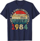 Funny 40 Years Old July 1984 Vintage 40th Birthday Men Women T-Shirt - T-Shirt | Navy