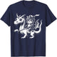 Cute Kawaii Cat Knight Riding A Dragon T-Shirt - T-Shirt | Navy