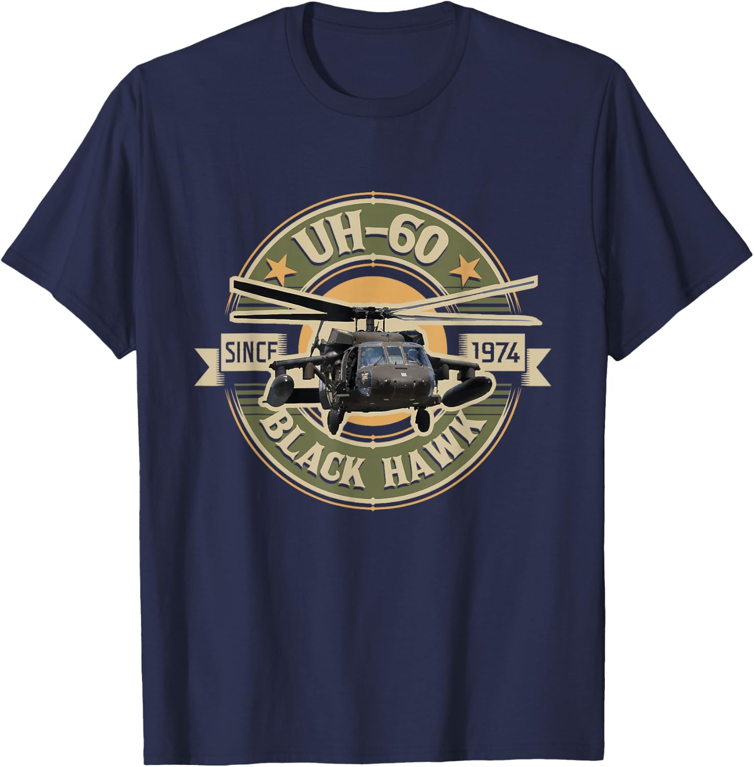 UH-60 Blackhawk - Assault Helicopter Pilot Aviation T-Shirt - T-Shirt | Navy