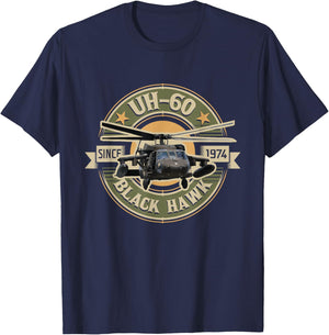 UH-60 Blackhawk - Assault Helicopter Pilot Aviation T-Shirt - T-Shirt | Navy