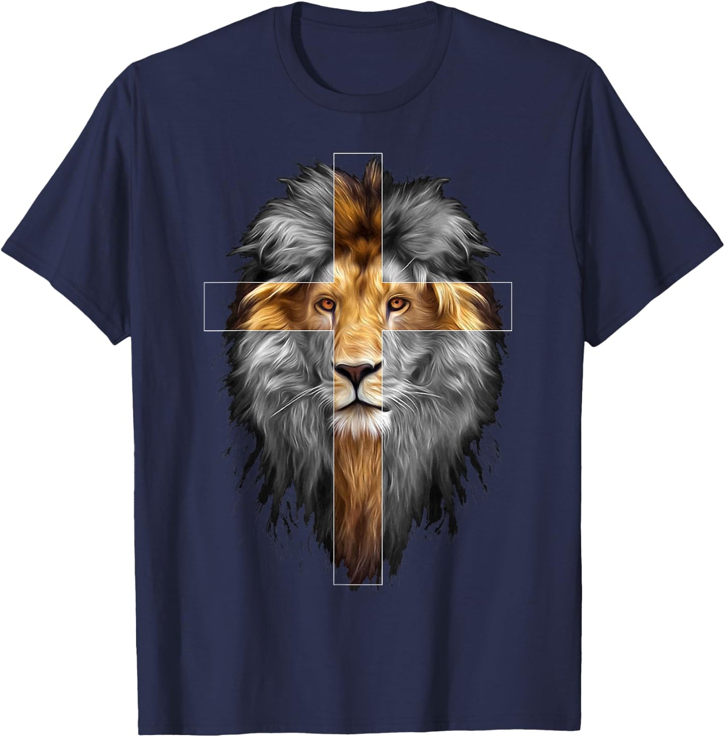 Jesus Lion of Judah T-Shirt - T-Shirt | Navy