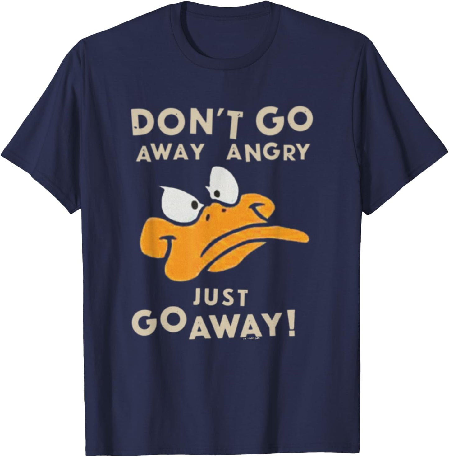 Looney Tunes Daffy Duck Just Go Away T-Shirt - T-Shirt | Navy