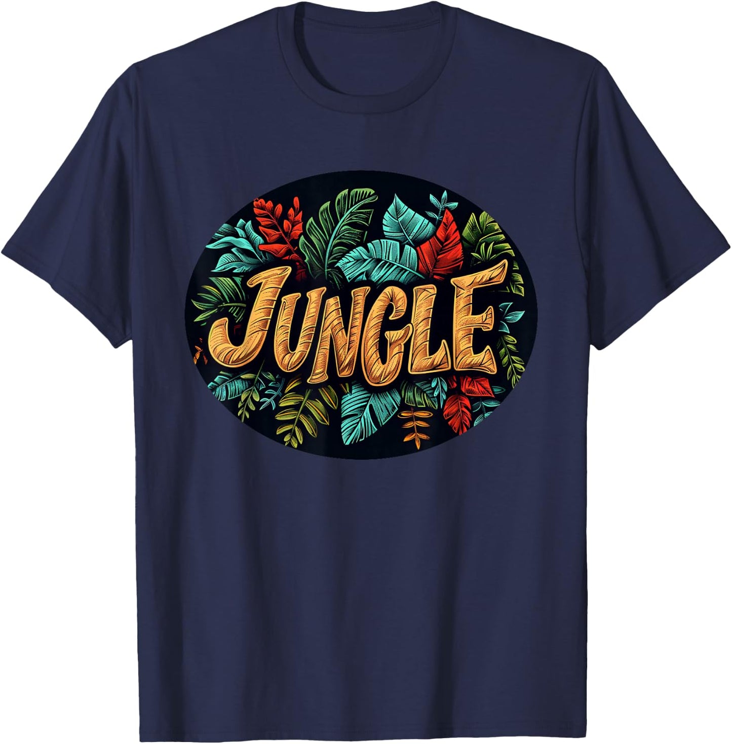 Amazing Jungle Graphic for a Unique Style T-Shirt - T-Shirt | Navy