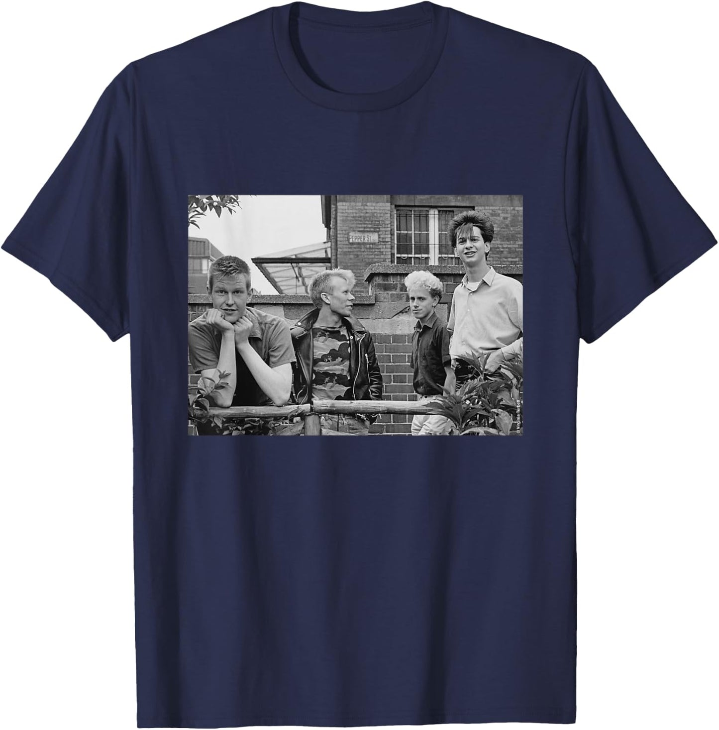 David Gahan by Depeche Mode Live 1981 by Virginia Turbett T-Shirt - T-Shirt | Navy