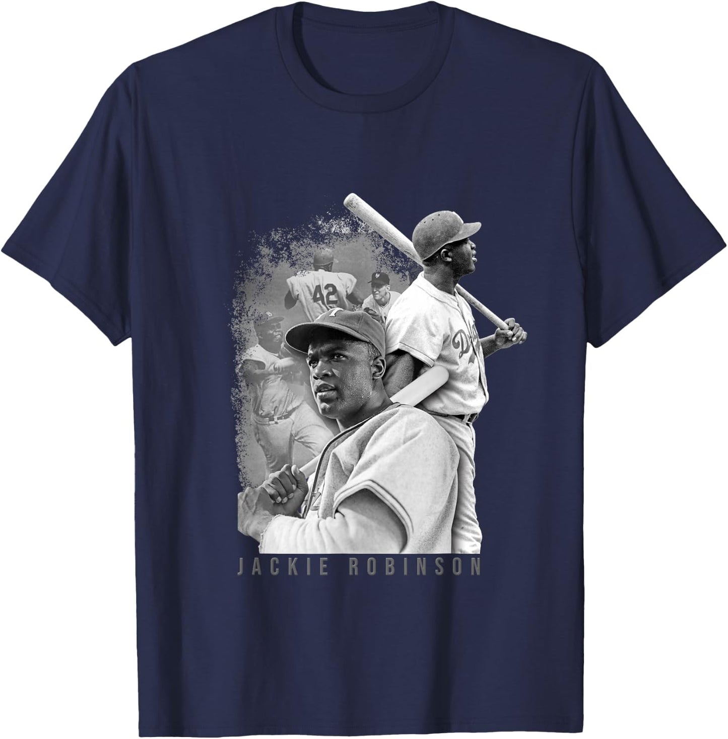 Baseball Jackie Robinson 001 , Black, S T-Shirt - T-Shirt | Navy