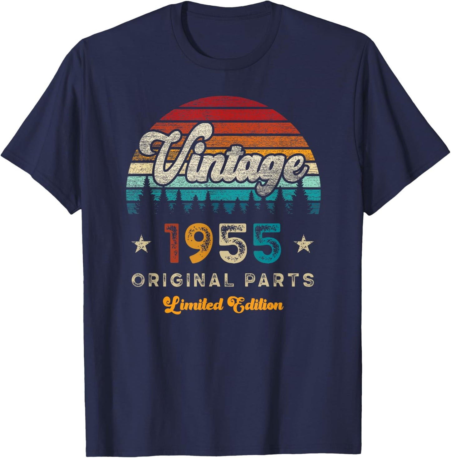 Vintage 1955 Birthday 70 Years Old Limited Edition T-Shirt - T-Shirt | Navy