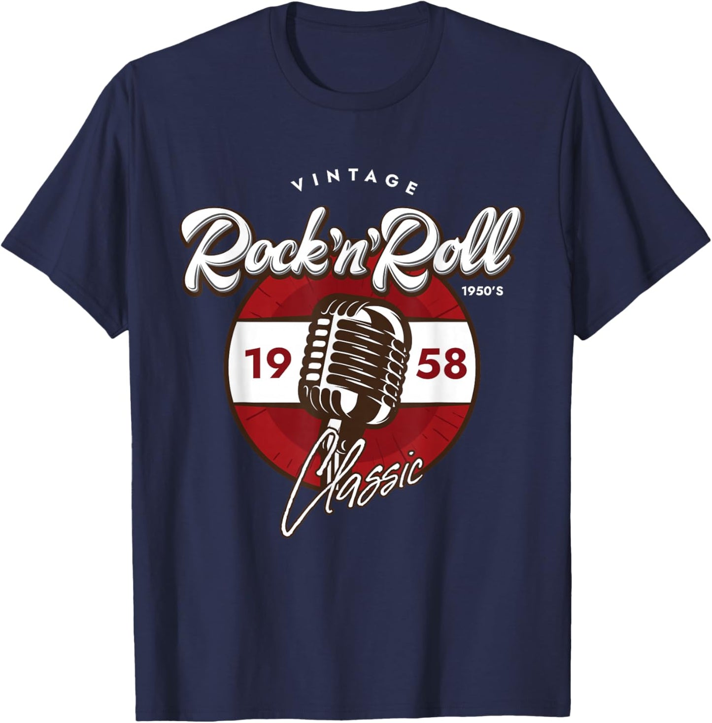 Rock And Roll Sock Hop Dance Retro 1950s Party Vintage Retro T-Shirt - T-Shirt | Navy