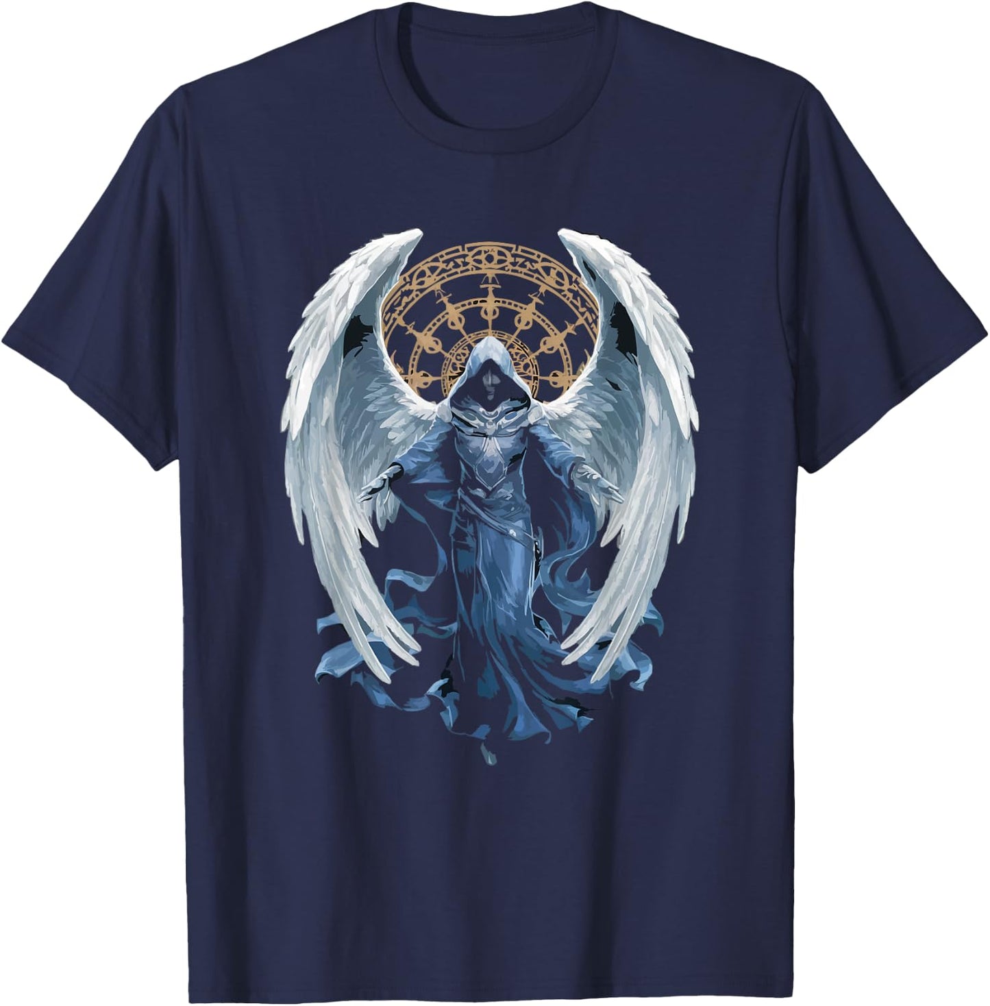 Archangel Catholic Religion Christianity Guardian Angel T-Shirt - T-Shirt | Navy