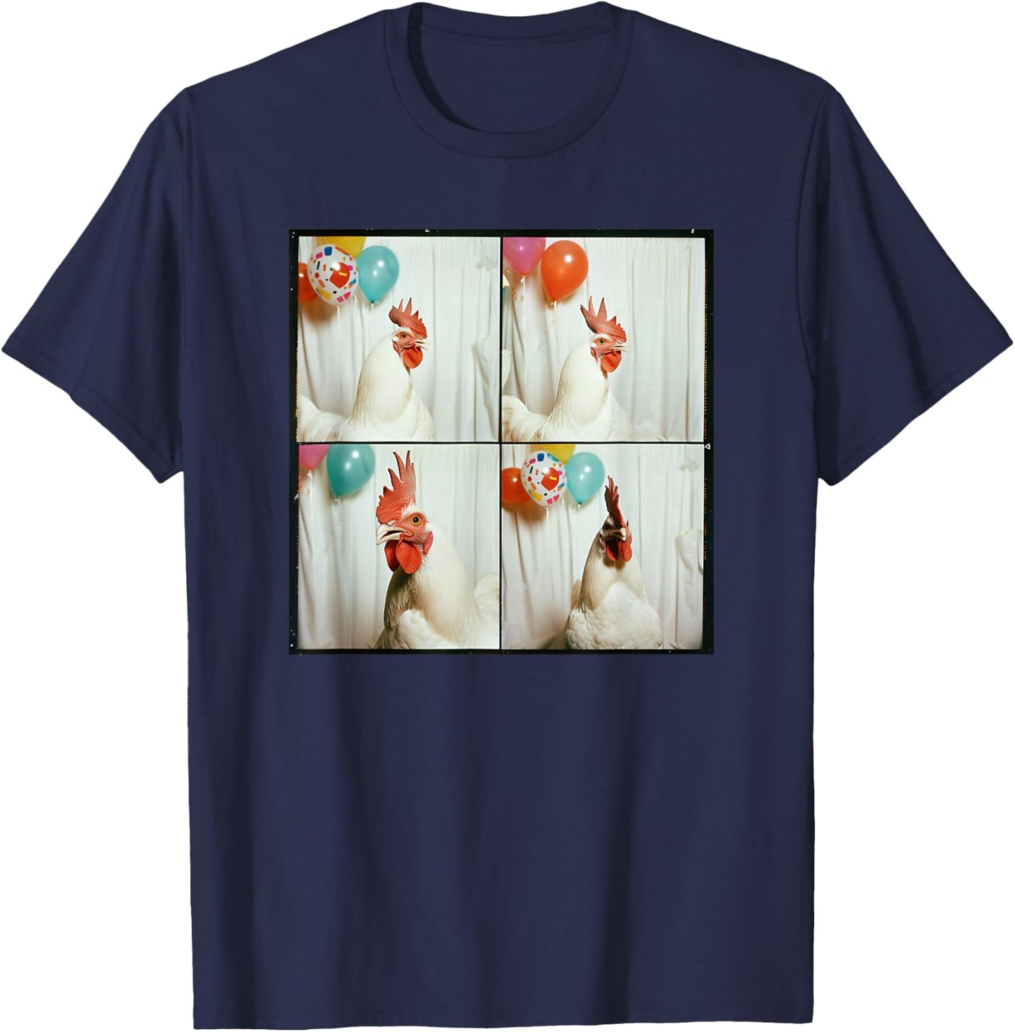 Pet Chicken Lover Farm Animal Party Funny Chicken Mom T-Shirt - T-Shirt | Navy