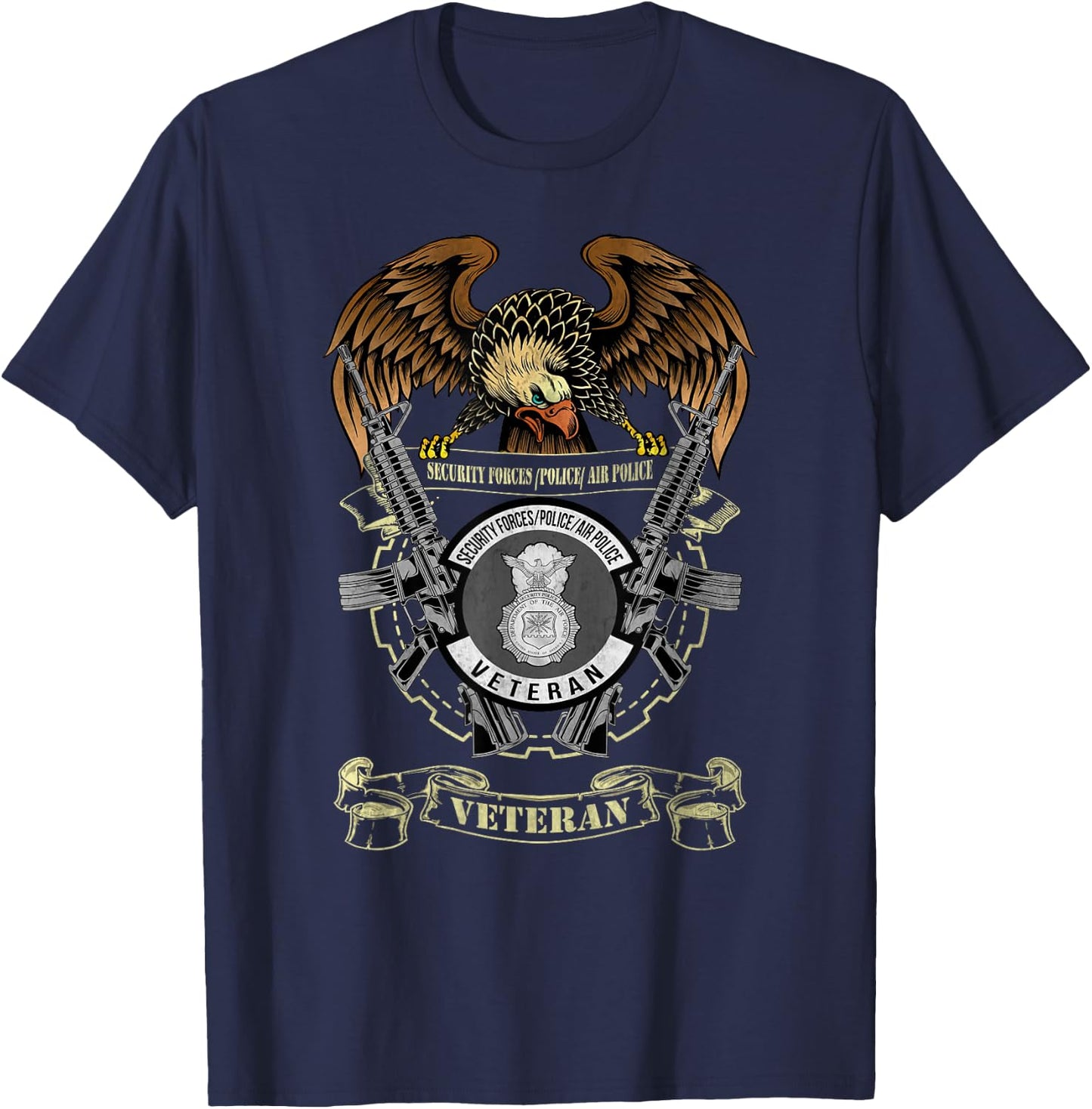 Security Forces Police Air Police Veteran Military Papa T-Shirt - T-Shirt | Navy