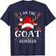 99 Gifts I Am The Goat Reindeer Christmas Family -Adults Black Short Sleeve Classic Fit T-Shirt - T-Shirt | Navy