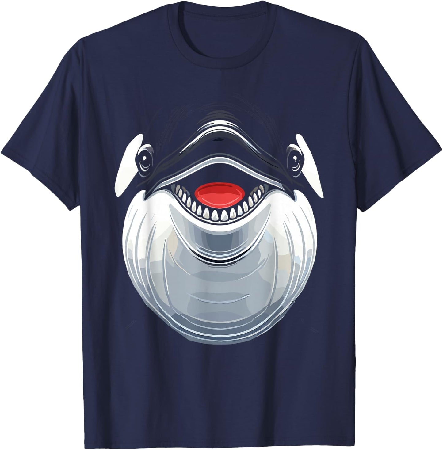Funny Orca Whale Costume, Funny Orca Whale Face Costume , black T-Shirt - T-Shirt | Navy