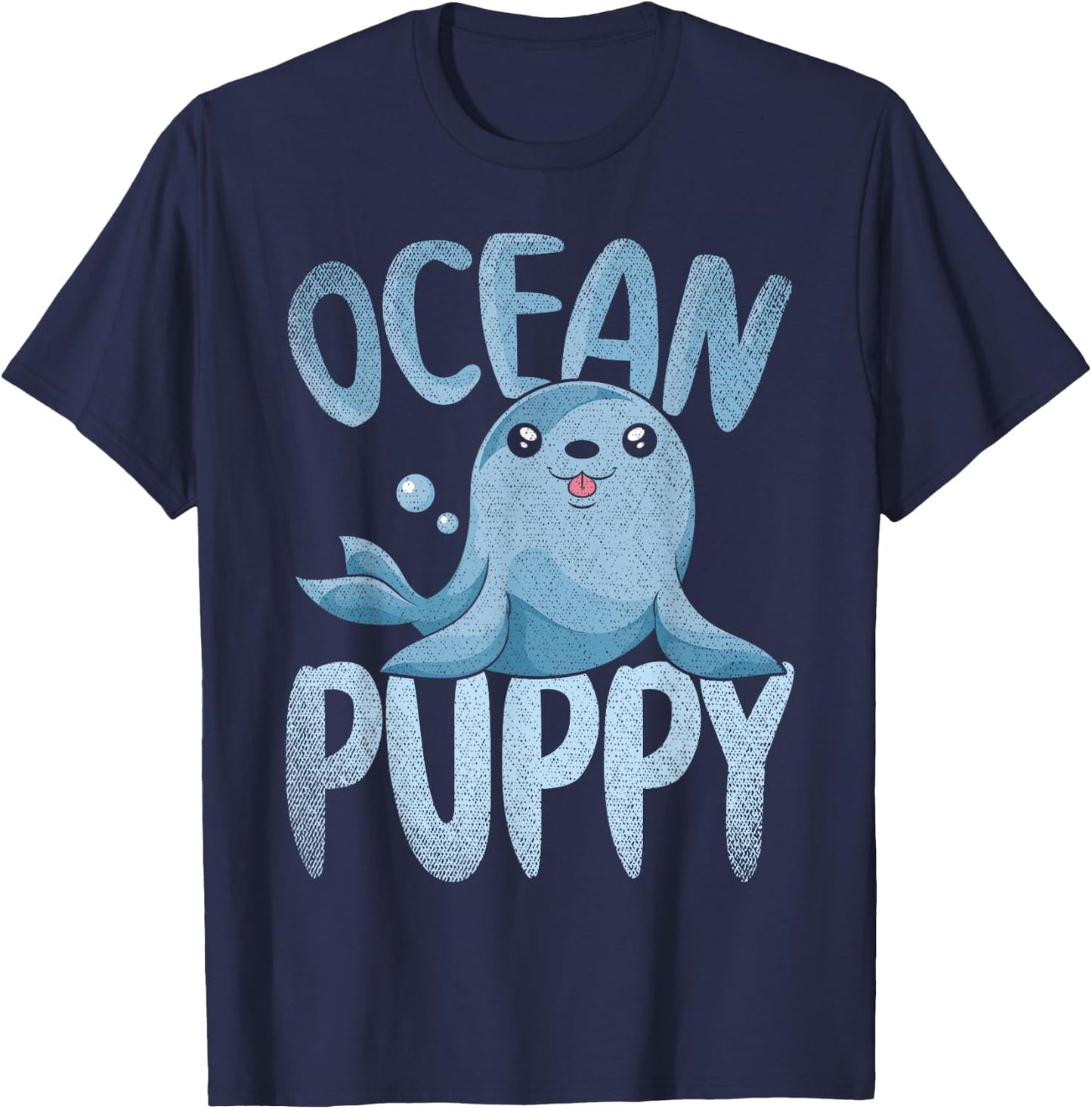 Ocean Puppy Seal Lover Zoo Animal Cute Sea Lion T-Shirt - T-Shirt | Navy