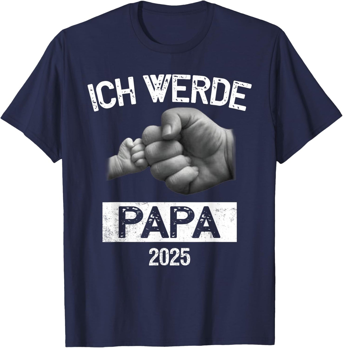Ich werde Papa 2025 Ich werde bald Vater T-Shirt - T-Shirt | Navy