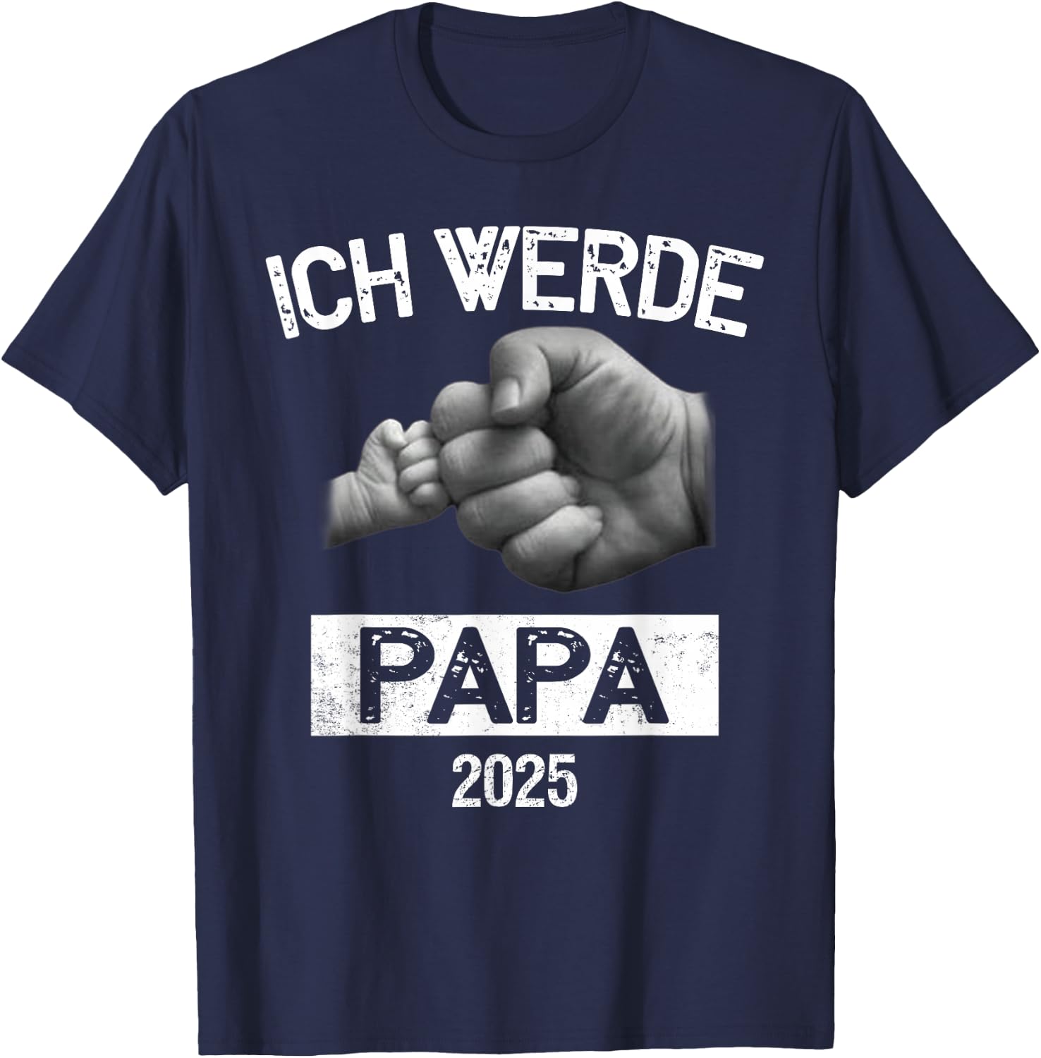 Ich werde Papa 2025 Ich werde bald Vater T-Shirt - T-Shirt | Navy