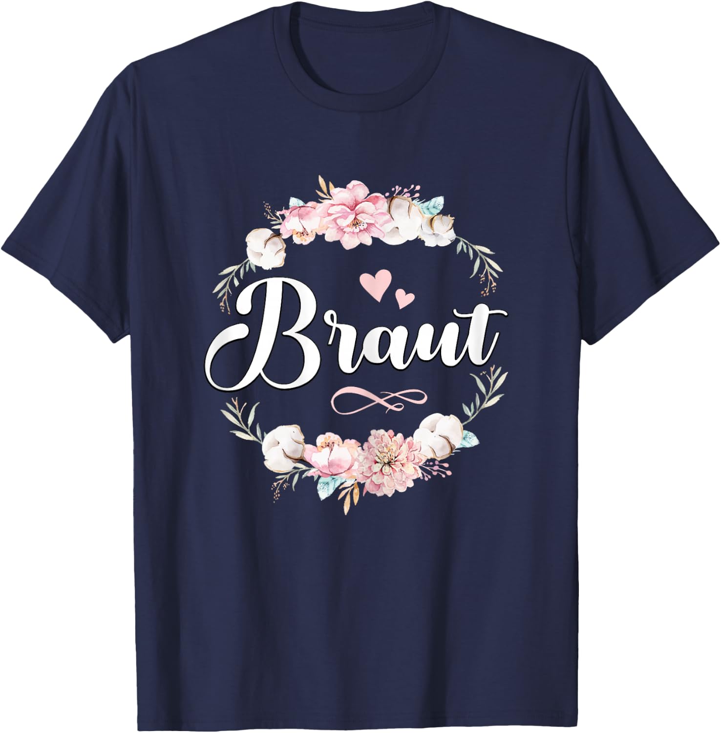 Women's Bridal JGA Women Bride Shirt Party Poltern Bridal , black T-Shirt - T-Shirt | Navy
