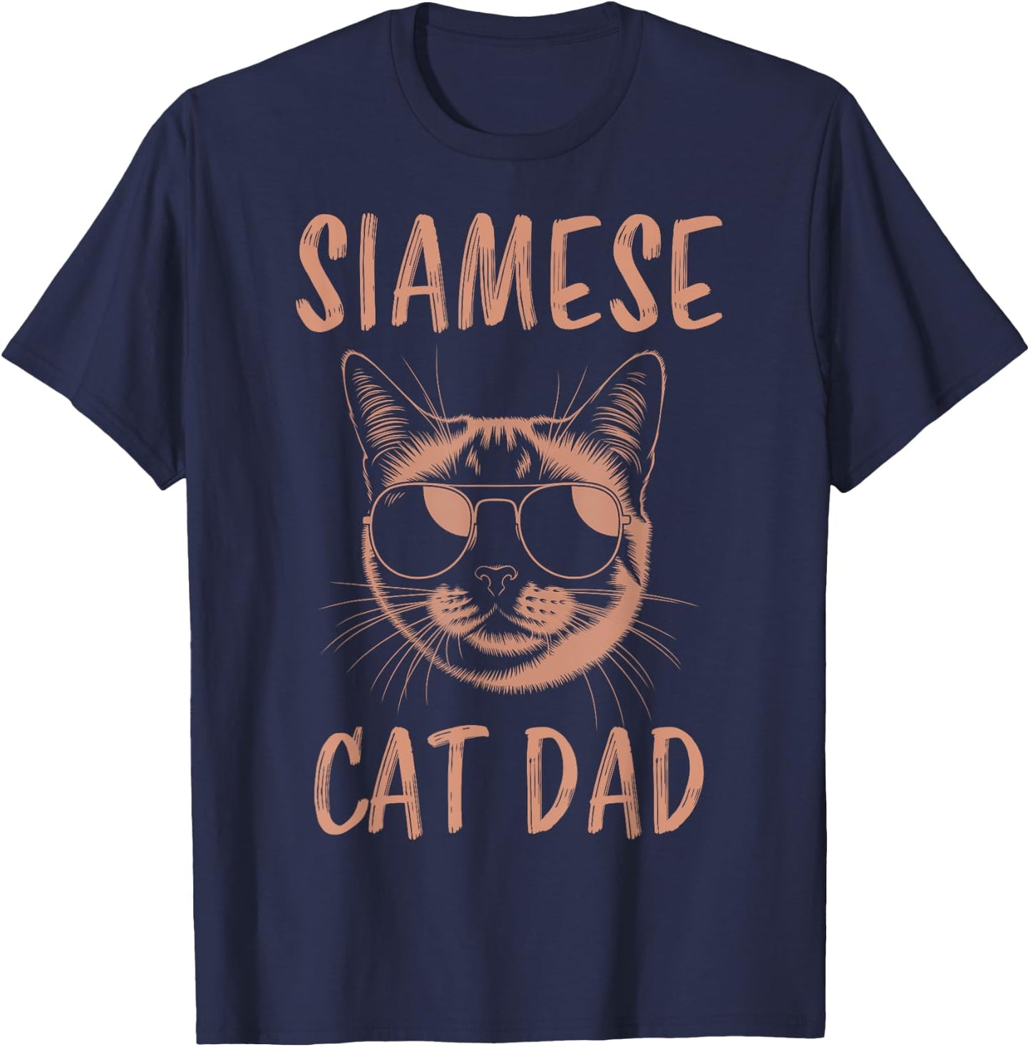 Siamese Cat Dad Funny Siamese Cat Men T-Shirt - T-Shirt | Navy