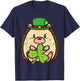 St Patricks Day Hedgehog Saint Pattys Boys Girls Kid Toddler T-Shirt - T-Shirt | Navy