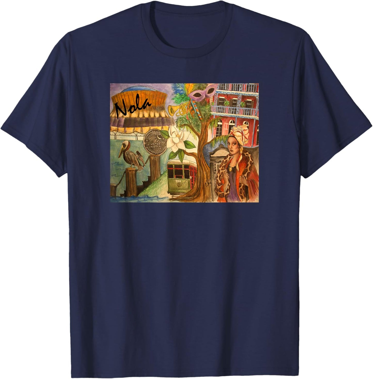 New Orleans t shirt - French Quarter and More T-Shirt - T-Shirt | Navy