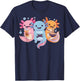 Axolotl Boba Tea Bubble Tea Axolotl Gaming Ramen Axolotl , Small, Black T-Shirt - T-Shirt | Navy