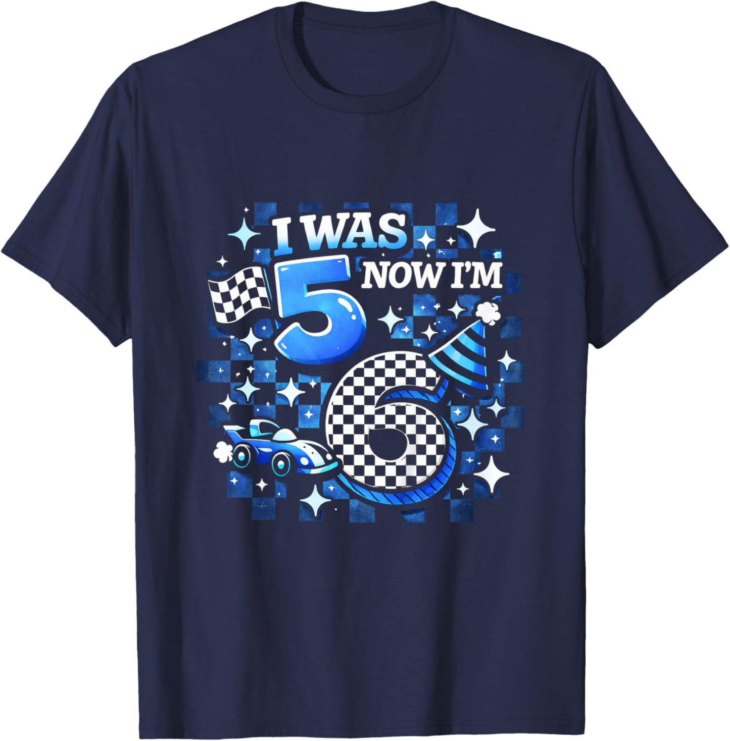 Kids I was 5 Now I'm 6 6th Birthday Birthday Boys T-Shirt - T-Shirt | Navy
