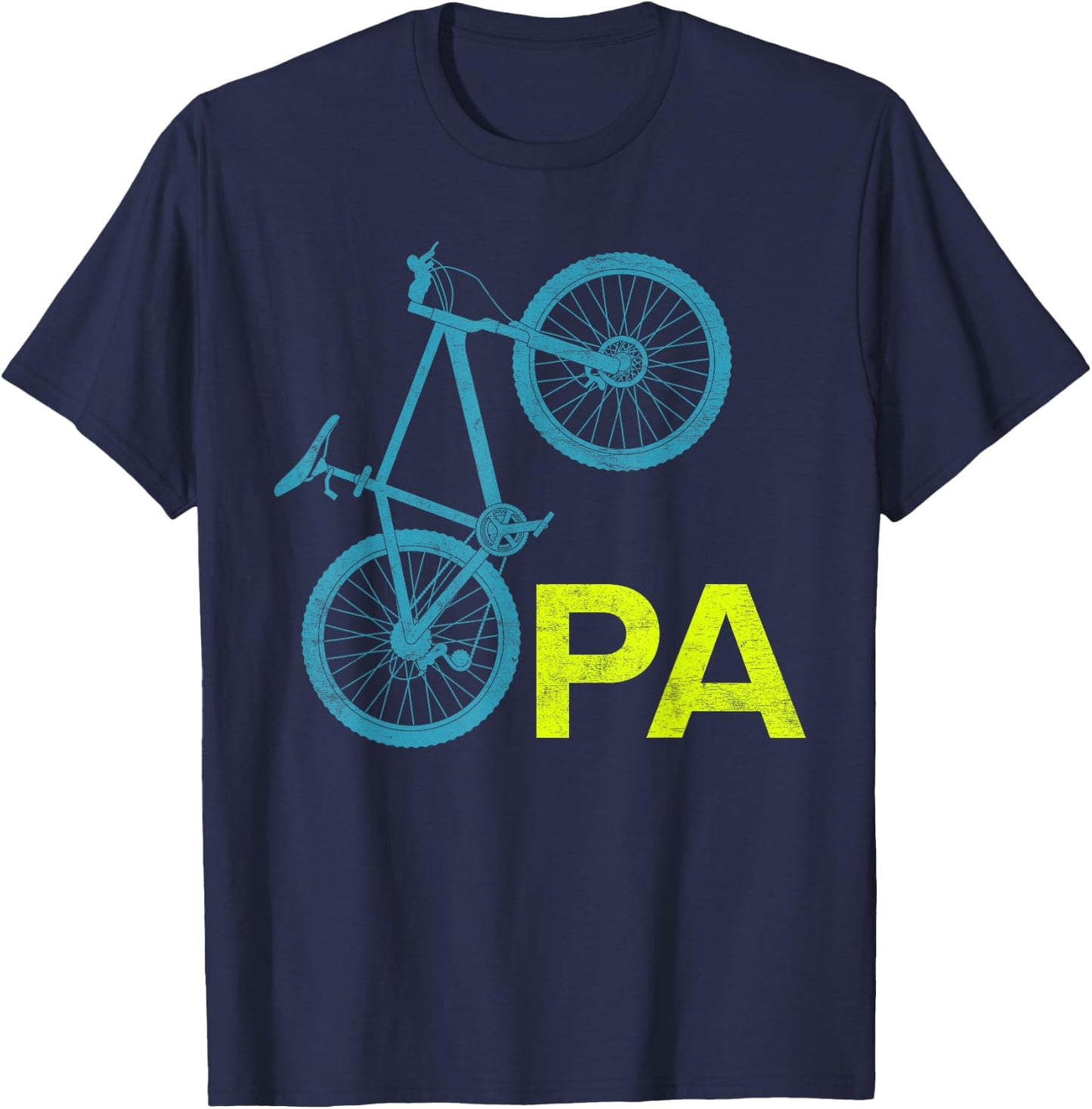 Grandpa Cycling OPA Cycling Funny cyclist T-Shirt - T-Shirt | Navy