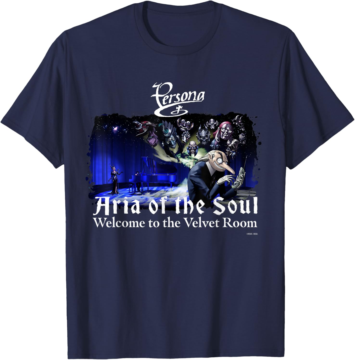 ATLUS Revelations: Persona Welcome to the Velvet Room T-Shirt - T-Shirt | Navy