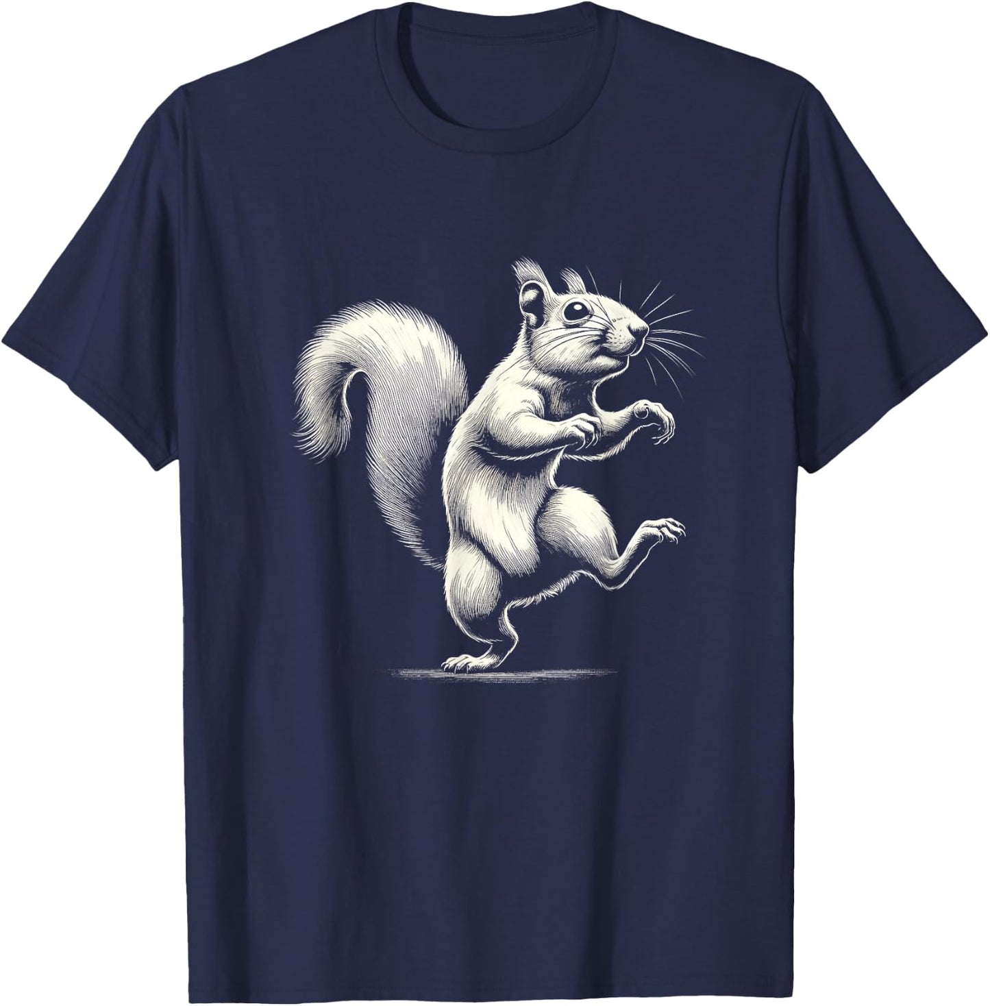 Dancing Squirrel Funny Graphic Design T-Shirt - T-Shirt | Navy