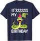 4th Birthday snake Party 4 Year Old snake lover B-day T-Shirt - T-Shirt | Navy