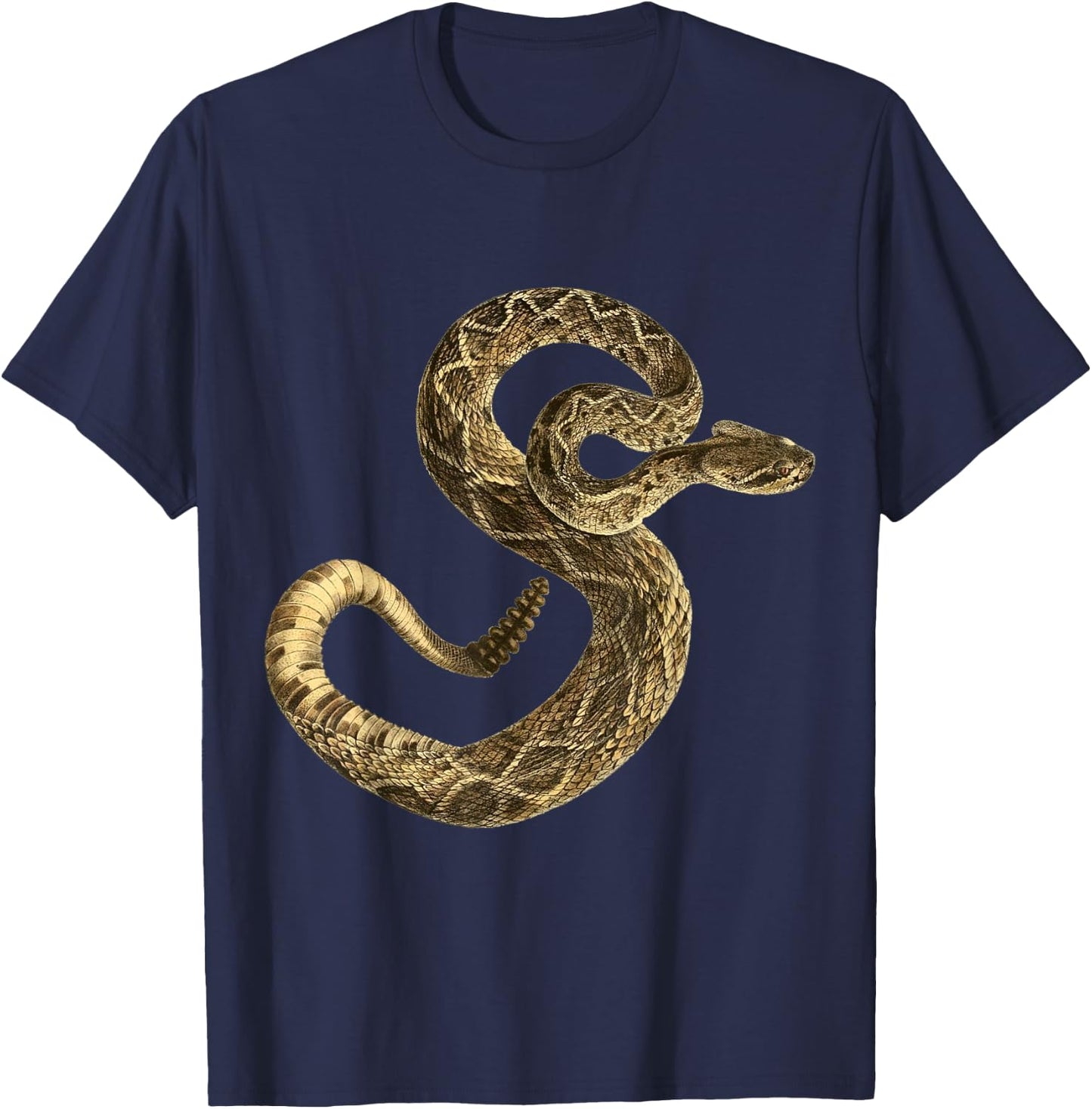 Crotalus Adamanteus Rattlesnake Eastern Diamondback Snake T-Shirt - T-Shirt | Navy
