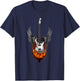 Guitare rock enflammé T-Shirt - T-Shirt | Navy
