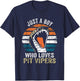 Just A Boy Who loves Pit Vipers Exotic Pet Snake Lover T-Shirt - T-Shirt | Navy