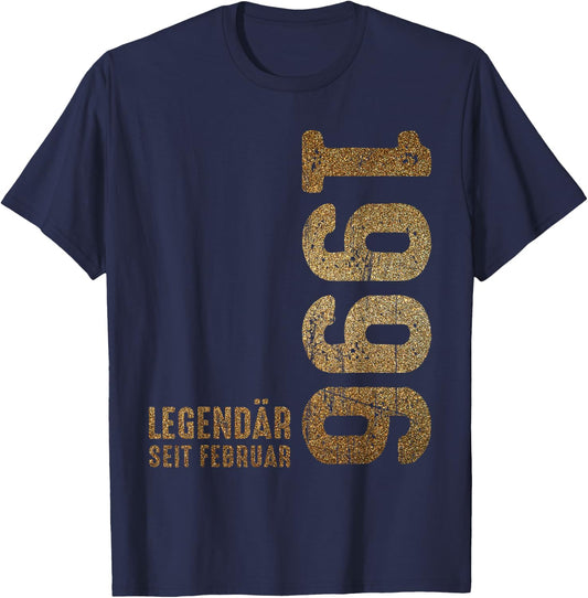 Legendary Since February 1996 Birthday Limited Edition T-Shirt - T-Shirt | Navy