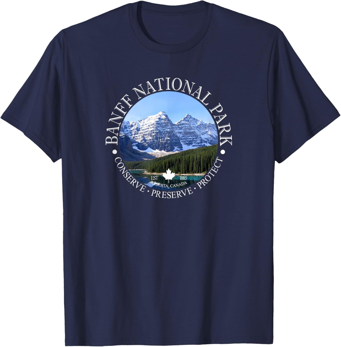 Banff National Park Conservation Gift T-Shirt - T-Shirt | Navy