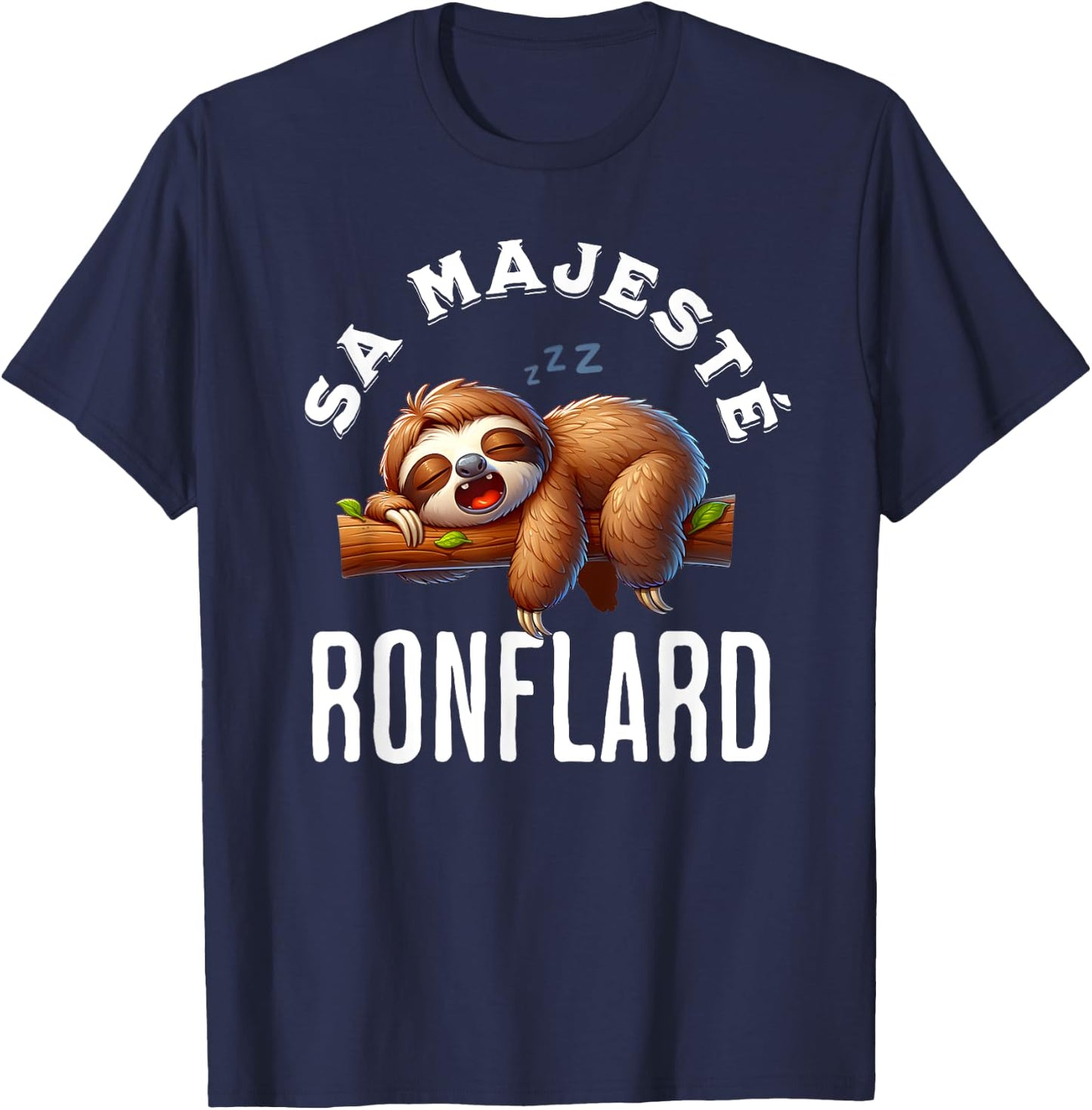 Snorer Funny Gift Man Humour Pyjamas , Black, S T-Shirt - T-Shirt | Navy